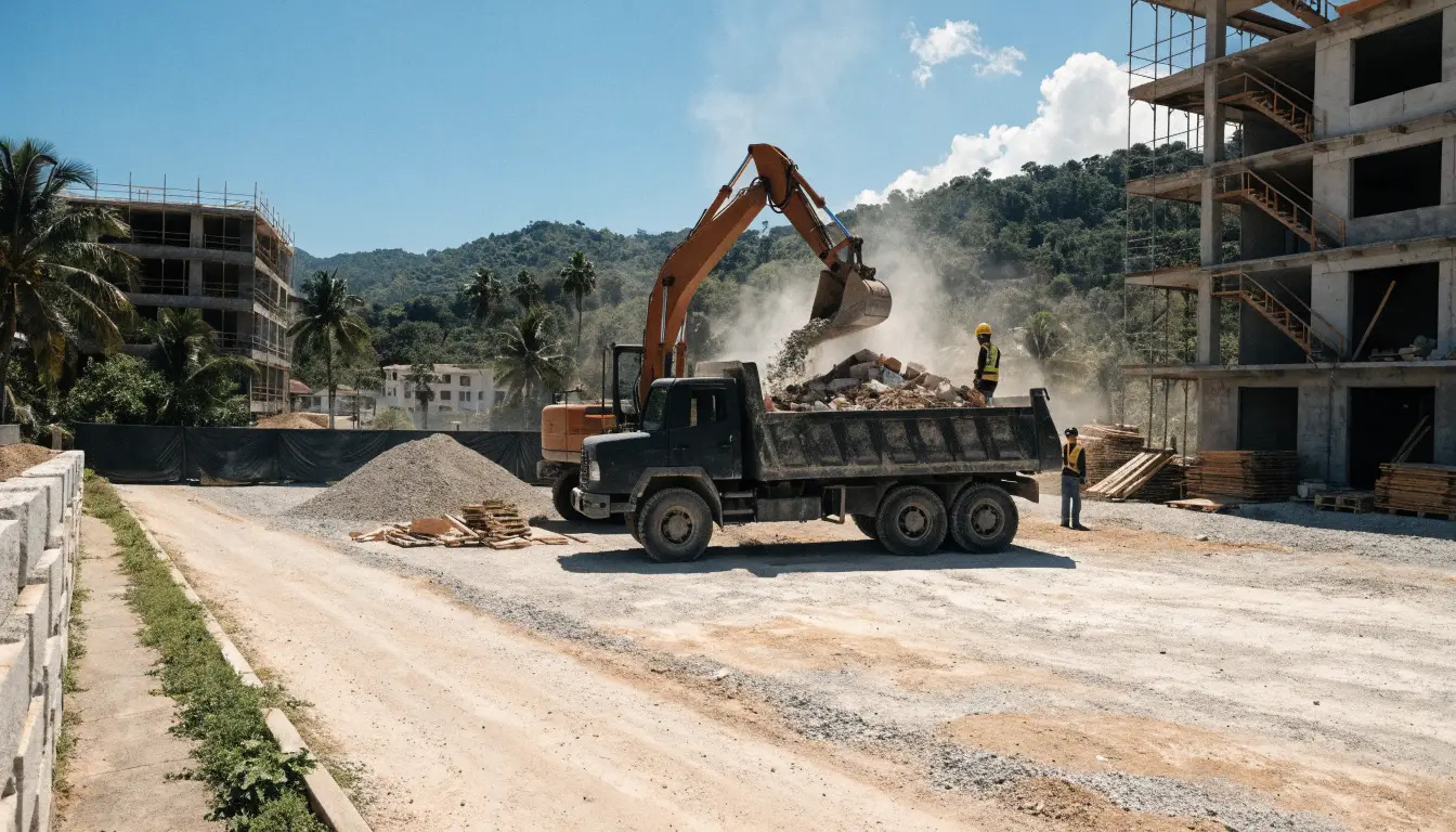 Retiro de escombro con volteos y maquinaria propia en Puerto Vallarta